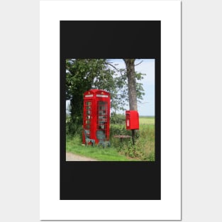 Red phone and post box. Posters and Art